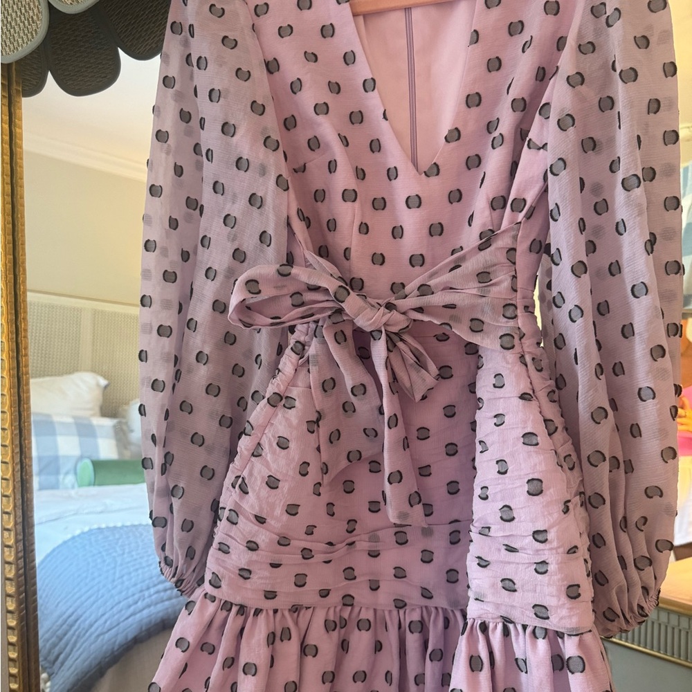 KEEPSAKE the Label Pink and Black Long Sleeve Dress